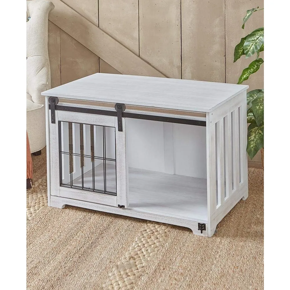 Barn Door Pet Crates Rustic White for Cats & Dogs - Space Saving, Small Size
Barn Door Pet Crates Rustic White for Cats & Dogs - Space Saving, Small Size