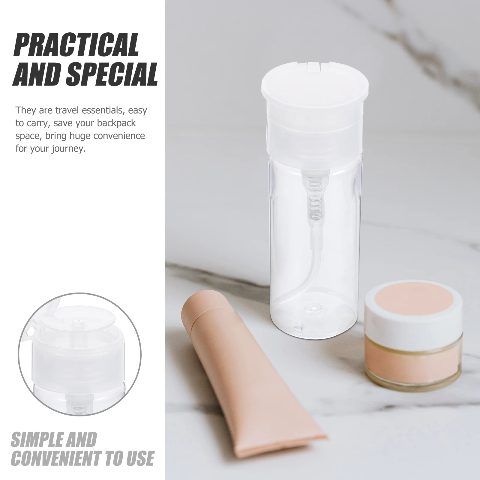 2Pcs 100ML Pumping Press Liquid Holder PETG Leakproof Travel Storage Bottle Refillable Cosmetics Dispensing Toiletries
2Pcs 100ML Pumping Press Liquid Holder PETG Leakproof Travel Storage Bottle Refillable Cosmetics Dispensing Toiletries