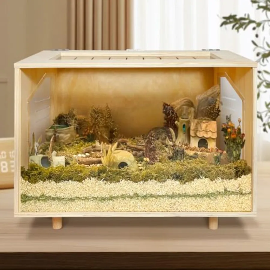 Wooden Hamster Cage - 24 inch Guinea Pig Cage Clear Small Animal cage with Open top Hamster Habitat Wooden Frame with Acrylic P
Wooden Hamster Cage - 24 inch Guinea Pig Cage Clear Small Animal cage with Open top Hamster Habitat Wooden Frame with Acrylic P