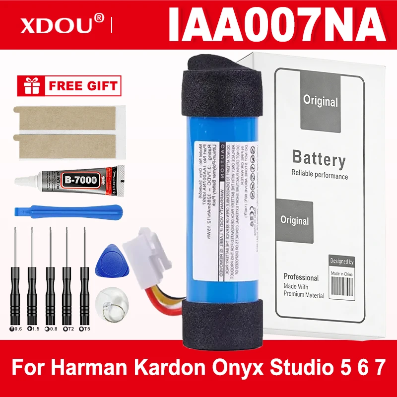 Совершенно новая батарея IAA007NA Id997 3285 мАч для Harman Kardon Onyx Studio 5 6 7, сменная батарея для динамиков + инструменты
Совершенно новая батарея IAA007NA Id997 3285 мАч для Harman Kardon Onyx Studio 5 6 7, сменная батарея для динамиков + инструменты