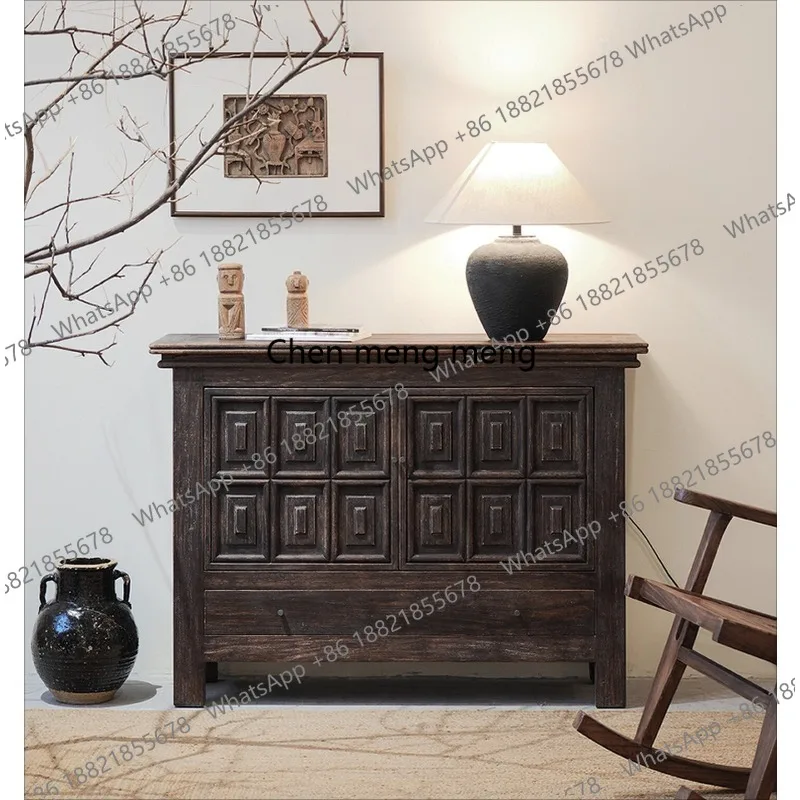 Retro and old solid wood dining side cabinet, living room entrance cabinet, clubhouse decorative locker
Retro and old solid wood dining side cabinet, living room entrance cabinet, clubhouse decorative locker
