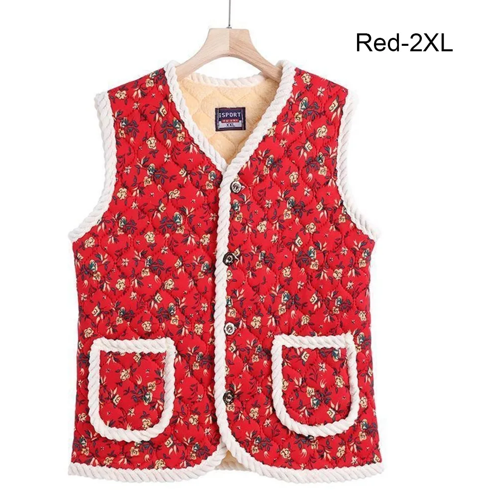 Fashion Fleece-Lined and Thickened Floral Vest Cottagecore Style Soft Padded Fleece Vest Lightweight Quilted Vest Autumn Winter
Fashion Fleece-Lined and Thickened Floral Vest Cottagecore Style Soft Padded Fleece Vest Lightweight Quilted Vest Autumn Winter