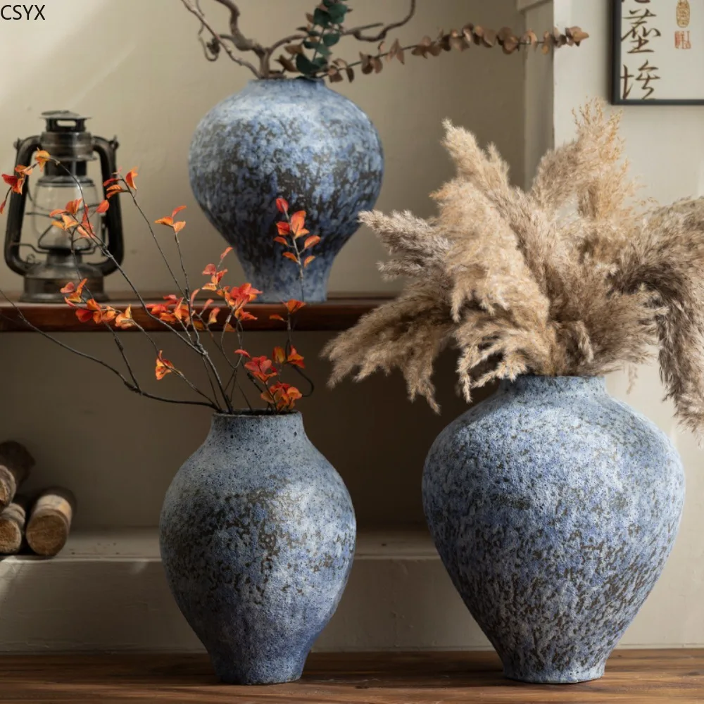 New Chinese-style Coarse Pottery Pot Zen Living Room Big Belly Vase Wabi-sabi Wind B & B Decoration Medieval Flower Art Ornament
New Chinese-style Coarse Pottery Pot Zen Living Room Big Belly Vase Wabi-sabi Wind B & B Decoration Medieval Flower Art Ornament