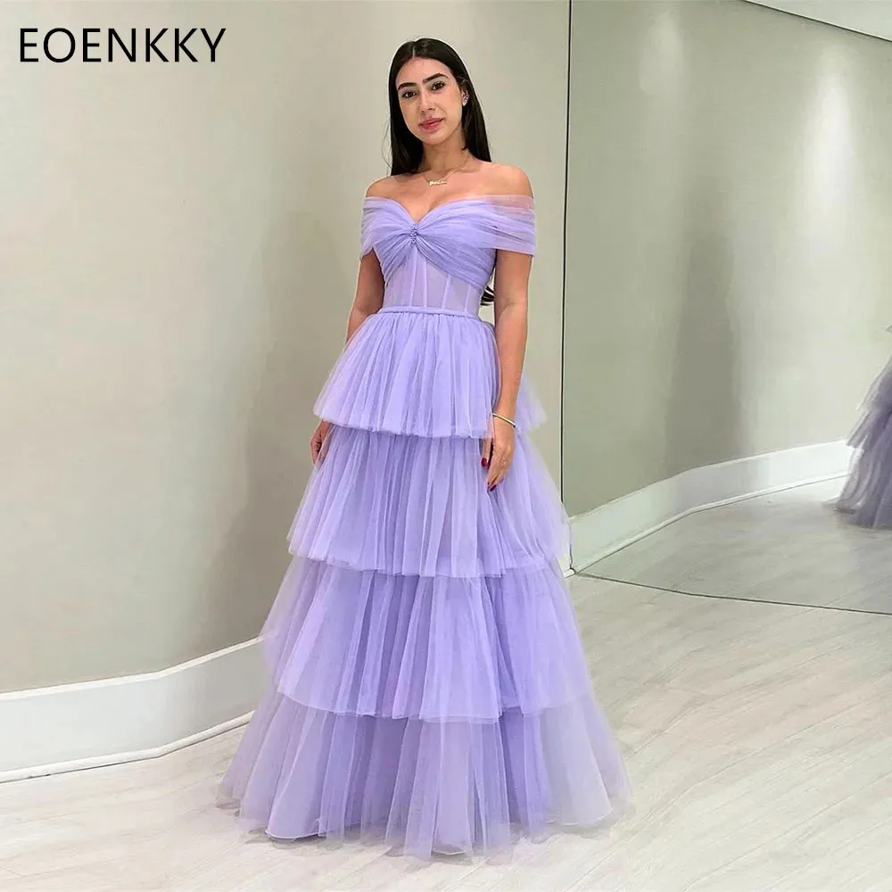 Luxury Evening Dresses Off The Shoulder Floor Pleated Sheer Layered Women's Party Dress Formal Occasion Graduation Prom Gowns
Luxury Evening Dresses Off The Shoulder Floor Pleated Sheer Layered Women's Party Dress Formal Occasion Graduation Prom Gowns