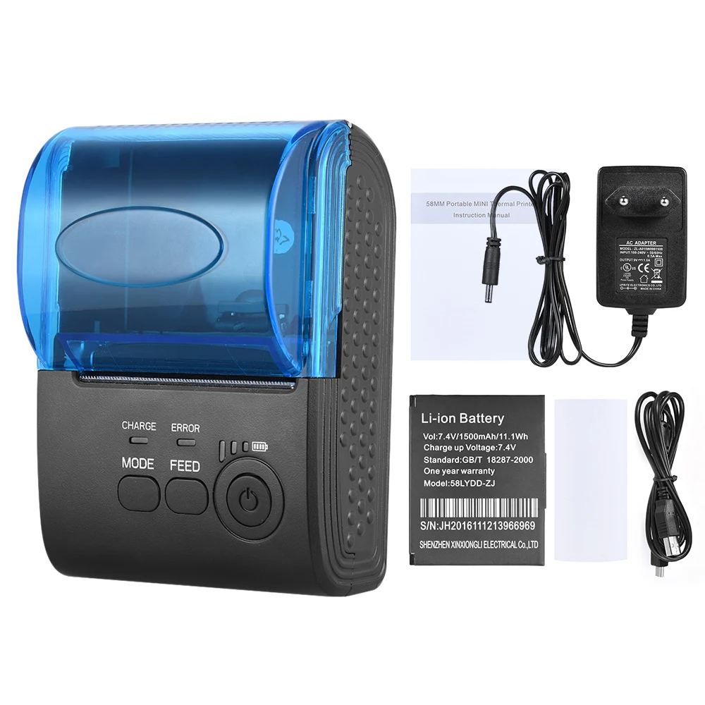 POS-5805DD Portable Mini 58mm Wireless USB Thermal Printer Receipt Bill Ticket POS Printing for IOS Android Windows
POS-5805DD Portable Mini 58mm Wireless USB Thermal Printer Receipt Bill Ticket POS Printing for IOS Android Windows