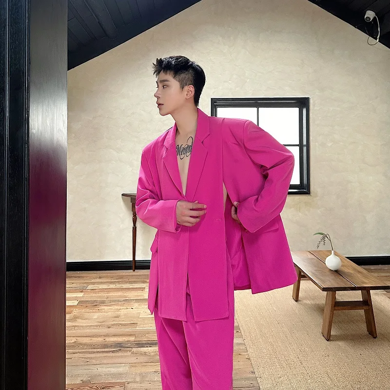 Faionable Split Hem Hollow out Ripped Casual Pants Two Piece Set for Men Pink Suit Loose Fit Youth ular Spring Autumn Wi...
Faionable Split Hem Hollow out Ripped Casual Pants Two Piece Set for Men Pink Suit Loose Fit Youth ular Spring Autumn Wi...