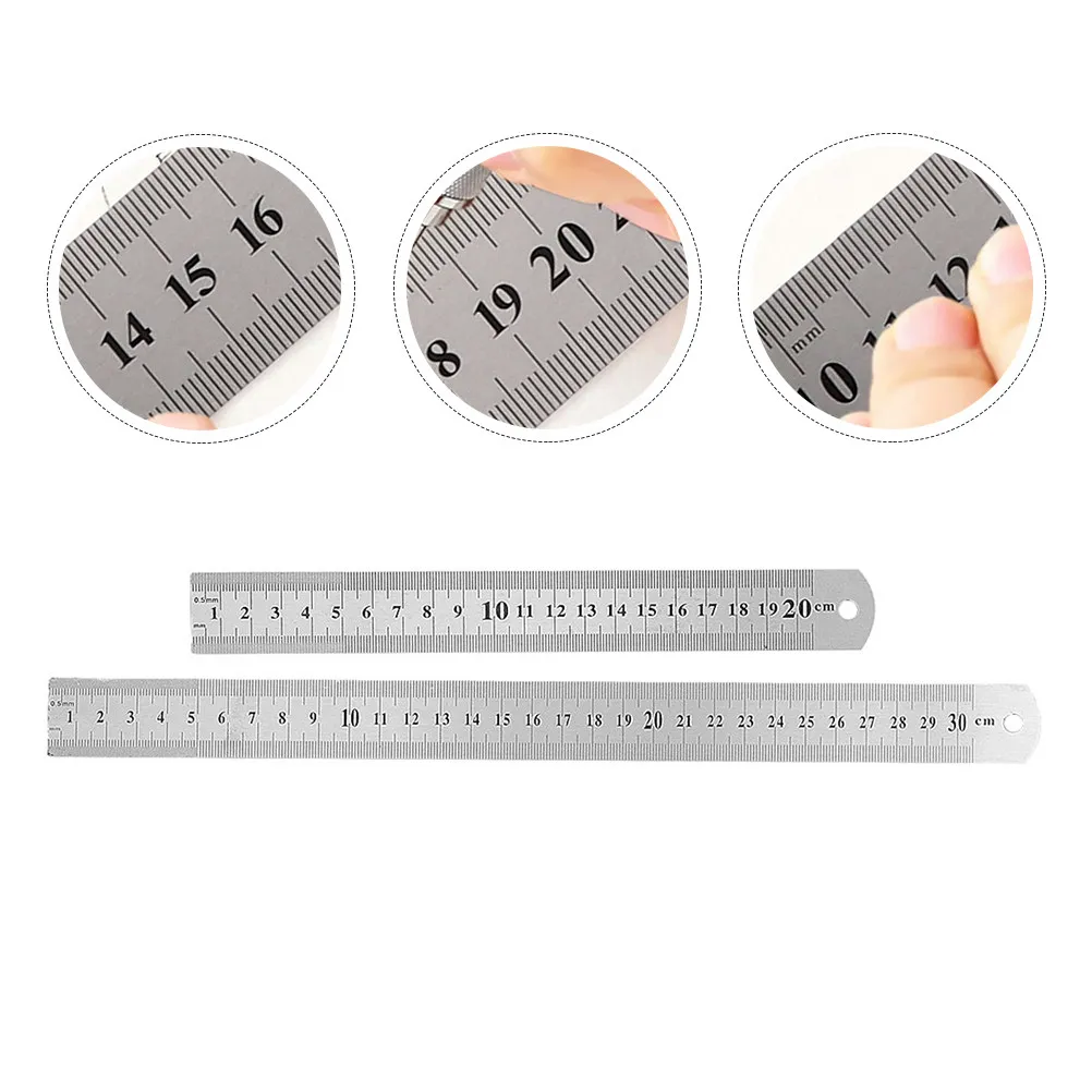 2Pcs Stainless Steel Measuring Rulers Portable Wear-Resistant Dual Side Scale Tools for Office Woodwork Carpentry Drawing
2Pcs Stainless Steel Measuring Rulers Portable Wear-Resistant Dual Side Scale Tools for Office Woodwork Carpentry Drawing