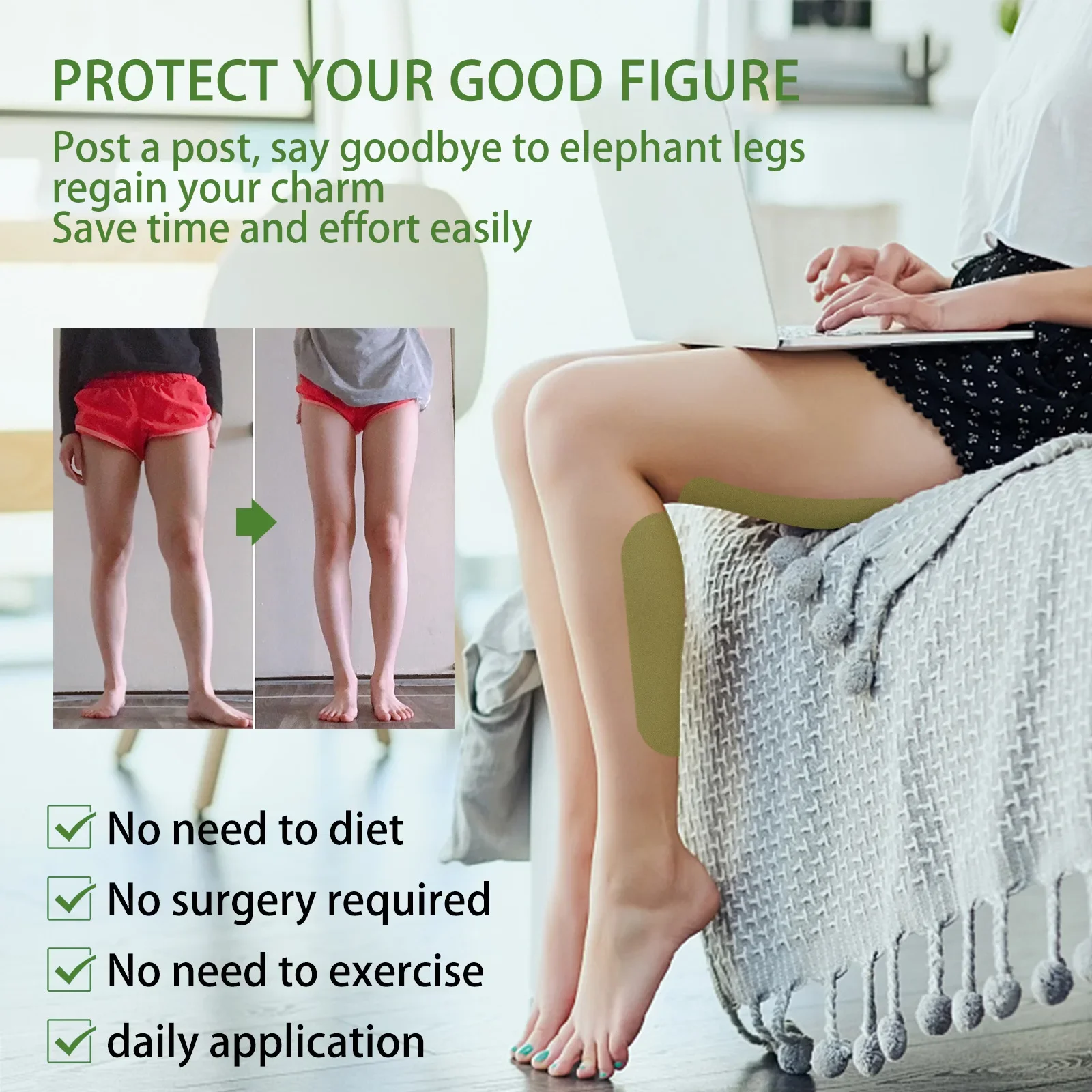 30Pcs Wormwood Leg Lifting Patch for Skin Firming and Promoting Circulation Lower Body Patch for Slimming and Lifting
30Pcs Wormwood Leg Lifting Patch for Skin Firming and Promoting Circulation Lower Body Patch for Slimming and Lifting