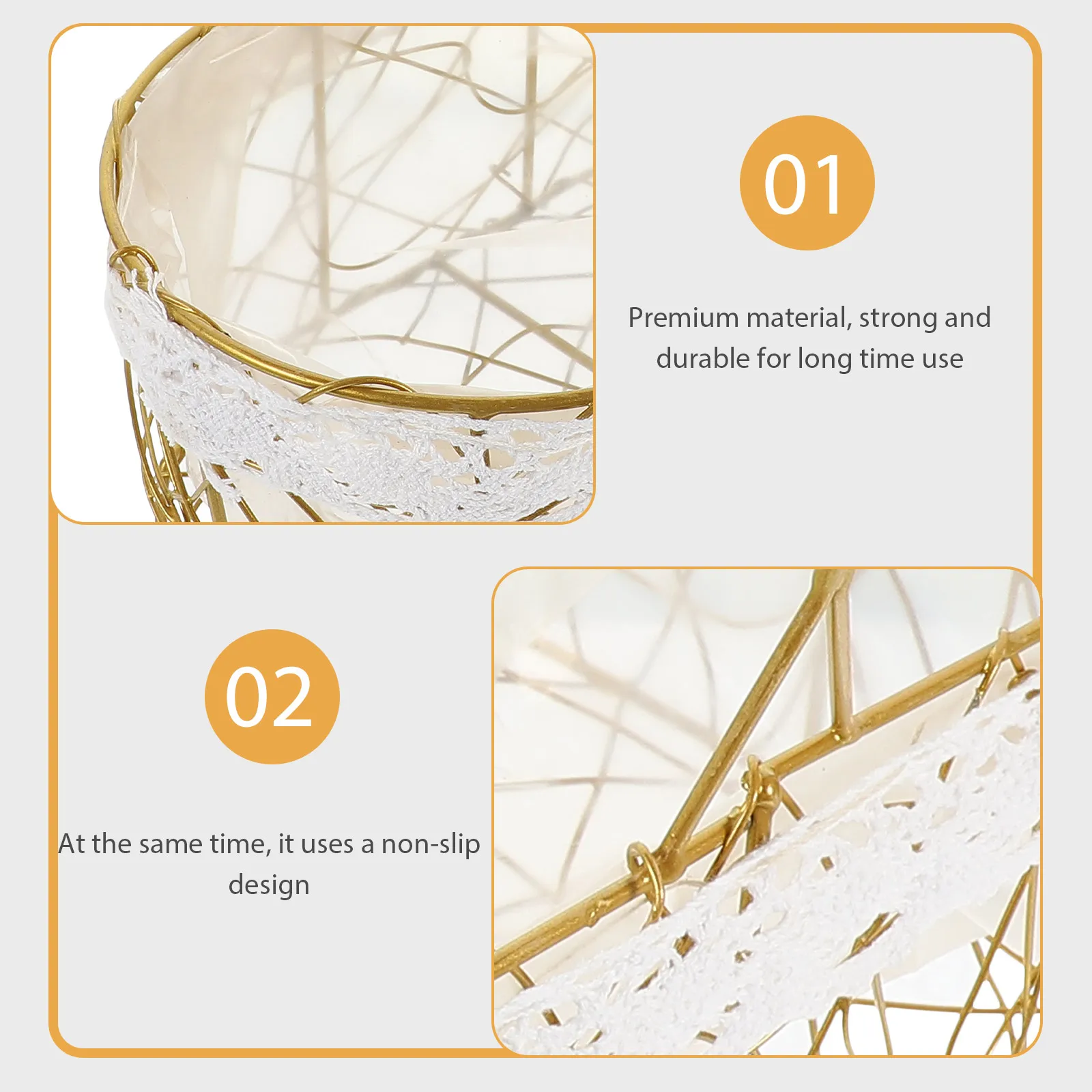 Handheld Iron Wire Basket Thick Base Fruit Vegetable Storage Holder For Kitchen Countertop Wedding Decoration Metal Mesh
Handheld Iron Wire Basket Thick Base Fruit Vegetable Storage Holder For Kitchen Countertop Wedding Decoration Metal Mesh