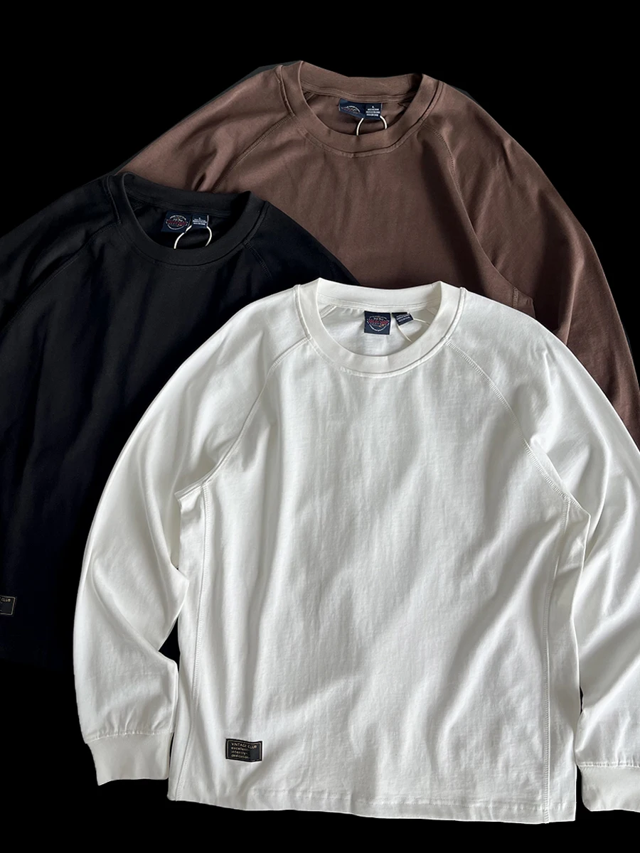 Heavyweight Pure Cotton Long Sve T-irt American Retro Comfortable round Ne Loose oulder Sve Base Sweatirt Trendy
Heavyweight Pure Cotton Long Sve T-irt American Retro Comfortable round Ne Loose oulder Sve Base Sweatirt Trendy