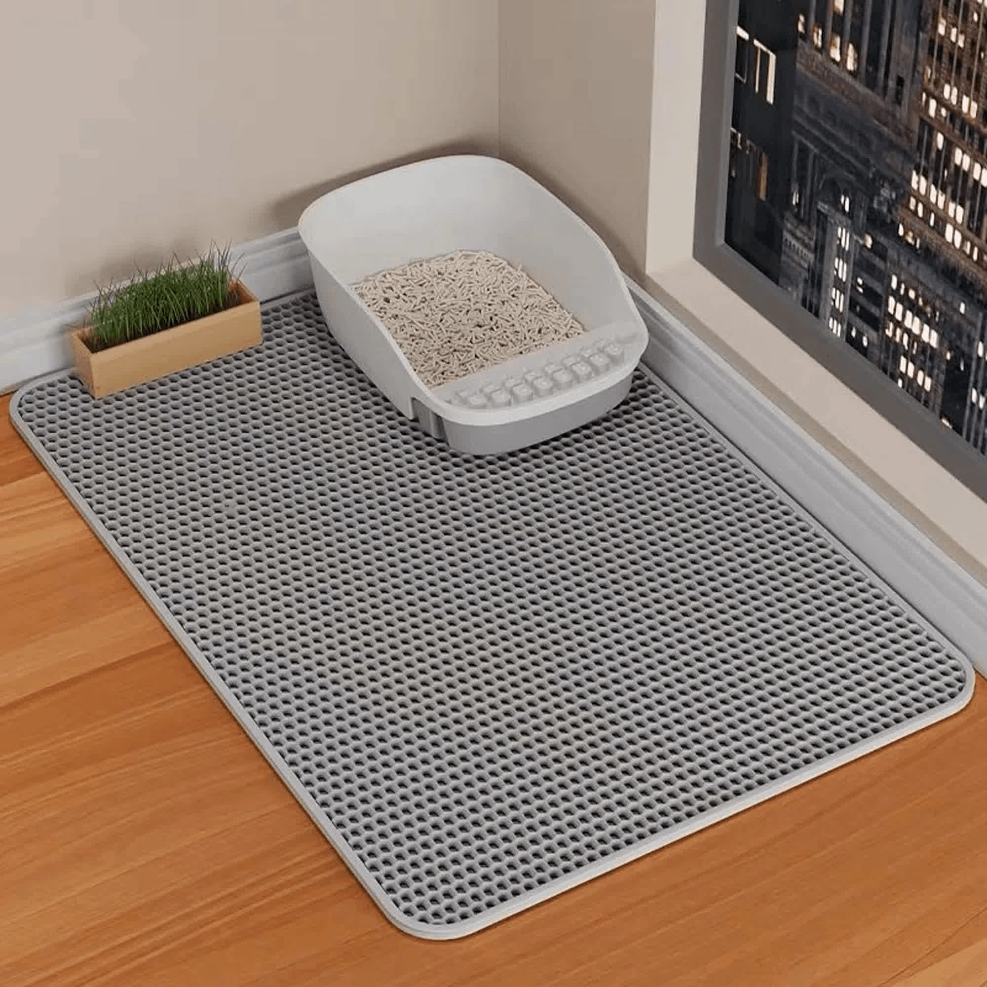 Large Waterproof Double Layer Cat Litter Mat Non-Slip Washable Pet Litter Box Mat Durable Sand Trapper Easy Clean Cat Toilet Mat
Large Waterproof Double Layer Cat Litter Mat Non-Slip Washable Pet Litter Box Mat Durable Sand Trapper Easy Clean Cat Toilet Mat