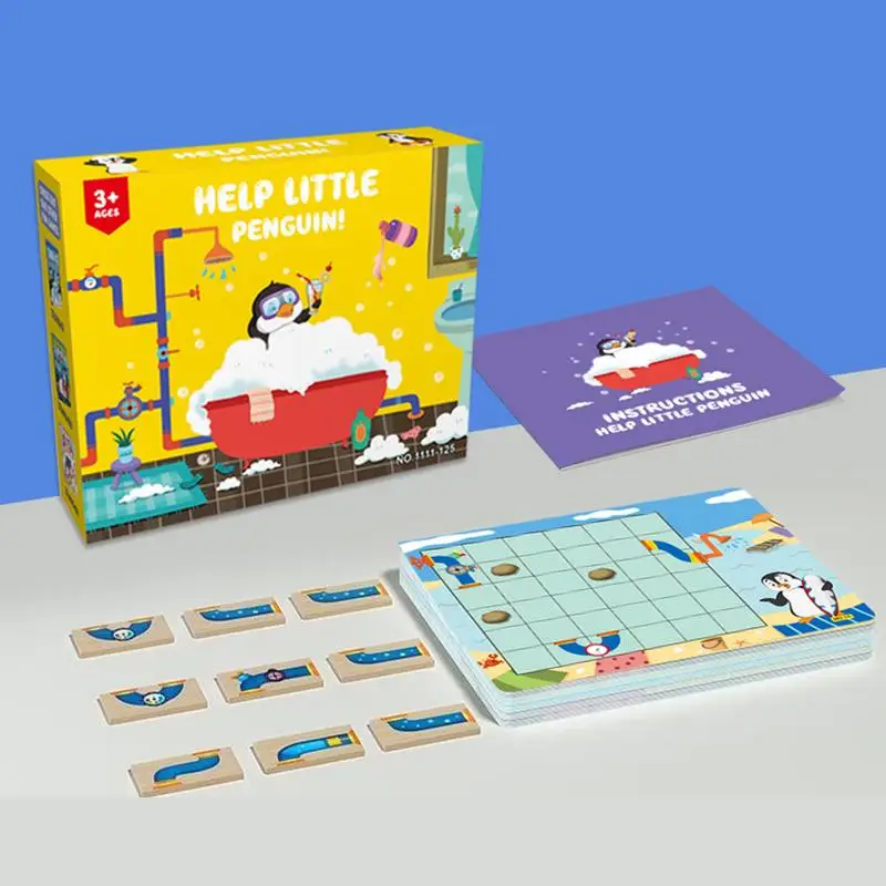 Kids Board Game Space Thinking Training Toy Penguin Bath Pipe Connection Jigsaw Puzzle Game Funny Educational Learning Toy
Kids Board Game Space Thinking Training Toy Penguin Bath Pipe Connection Jigsaw Puzzle Game Funny Educational Learning Toy