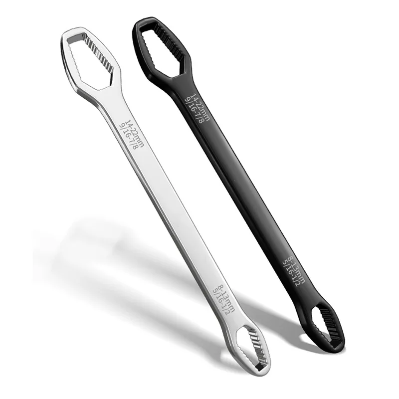 8-22mm special-shaped multi-functional box wrench at both ends, double headed self tightening adjustable spectacle wrench
8-22mm special-shaped multi-functional box wrench at both ends, double headed self tightening adjustable spectacle wrench