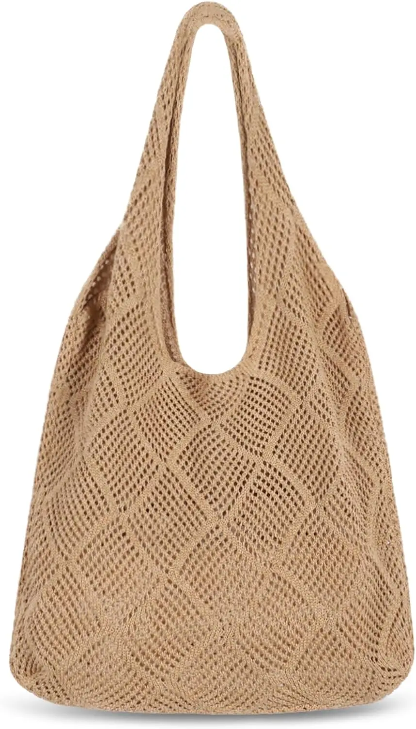 Crochet Tote Bag, Mesh Beach Bag Knit Summer Hobo Vacation Boho for Women
Crochet Tote Bag, Mesh Beach Bag Knit Summer Hobo Vacation Boho for Women