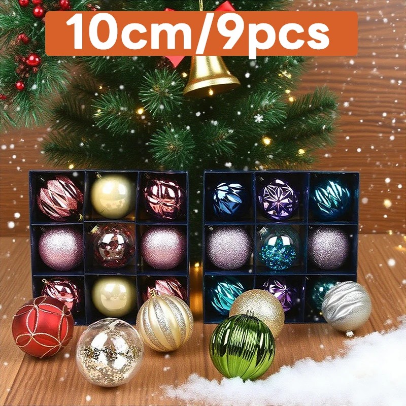 Big Size Christmas Balls 10cm 9pcs Painted Plastic Xmas Decorative Hanging Ornaments Party Christmas Spheres Pendant 2025 New
Big Size Christmas Balls 10cm 9pcs Painted Plastic Xmas Decorative Hanging Ornaments Party Christmas Spheres Pendant 2025 New
