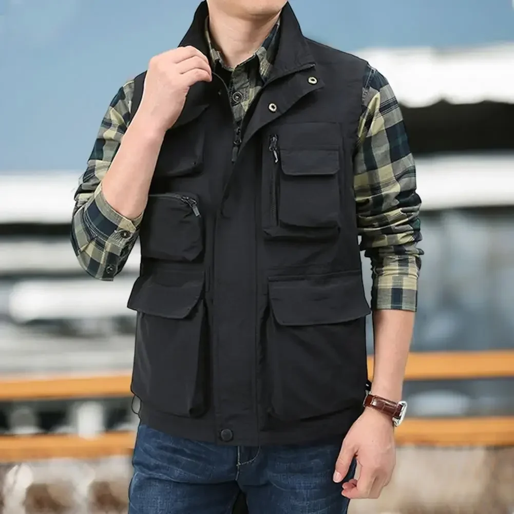 Waistcoat Vest Jacket Men Multi-Pocket Classic Male Sleeveless Coat Outdoor Photographer Fishing Jackets 4XL Vest Travel Clothes
Waistcoat Vest Jacket Men Multi-Pocket Classic Male Sleeveless Coat Outdoor Photographer Fishing Jackets 4XL Vest Travel Clothes