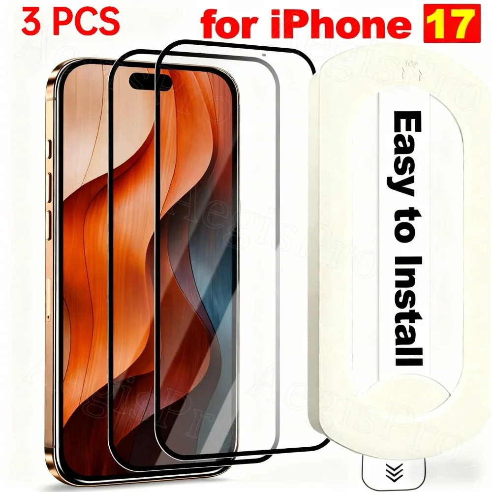 3PCS For IPhone 17/17 Pro/17 Pro Max/Air/16/16e/15/14 Quick Install Tempered Glass Screen Protectors with Dustproof Install Box
3PCS For IPhone 17/17 Pro/17 Pro Max/Air/16/16e/15/14 Quick Install Tempered Glass Screen Protectors with Dustproof Install Box