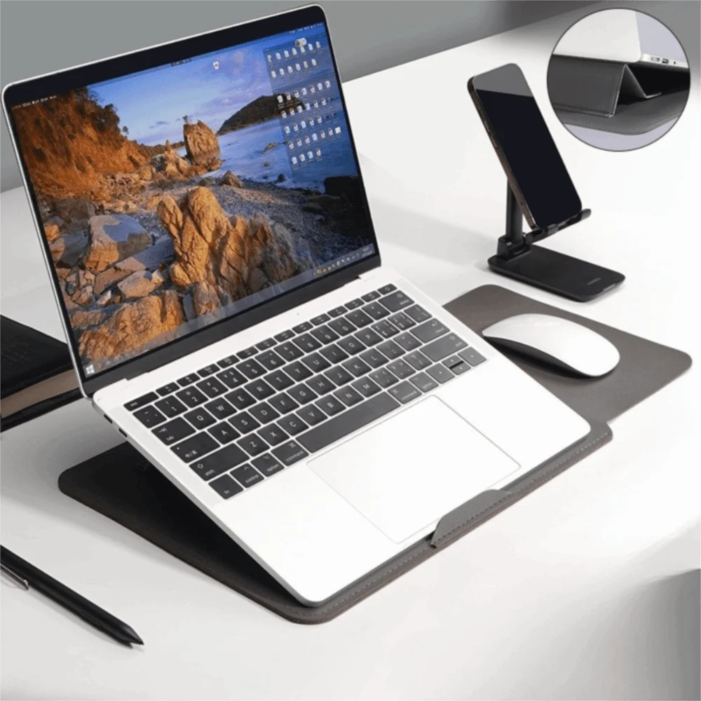 14-дюймовая сумка для ноутбука из искусственной кожи, регулируемый устойчивый к пятнам чехол для ноутбука, водонепроницаемая ультратонкая подставка для ноутбука
14-дюймовая сумка для ноутбука из искусственной кожи, регулируемый устойчивый к пятнам чехол для ноутбука, водонепроницаемая ультратонкая подставка для ноутбука