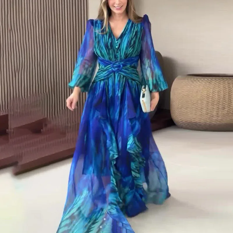 2026 spring new European and American French retro fashion printed long-sleeved temperament elegant dress
2026 spring new European and American French retro fashion printed long-sleeved temperament elegant dress