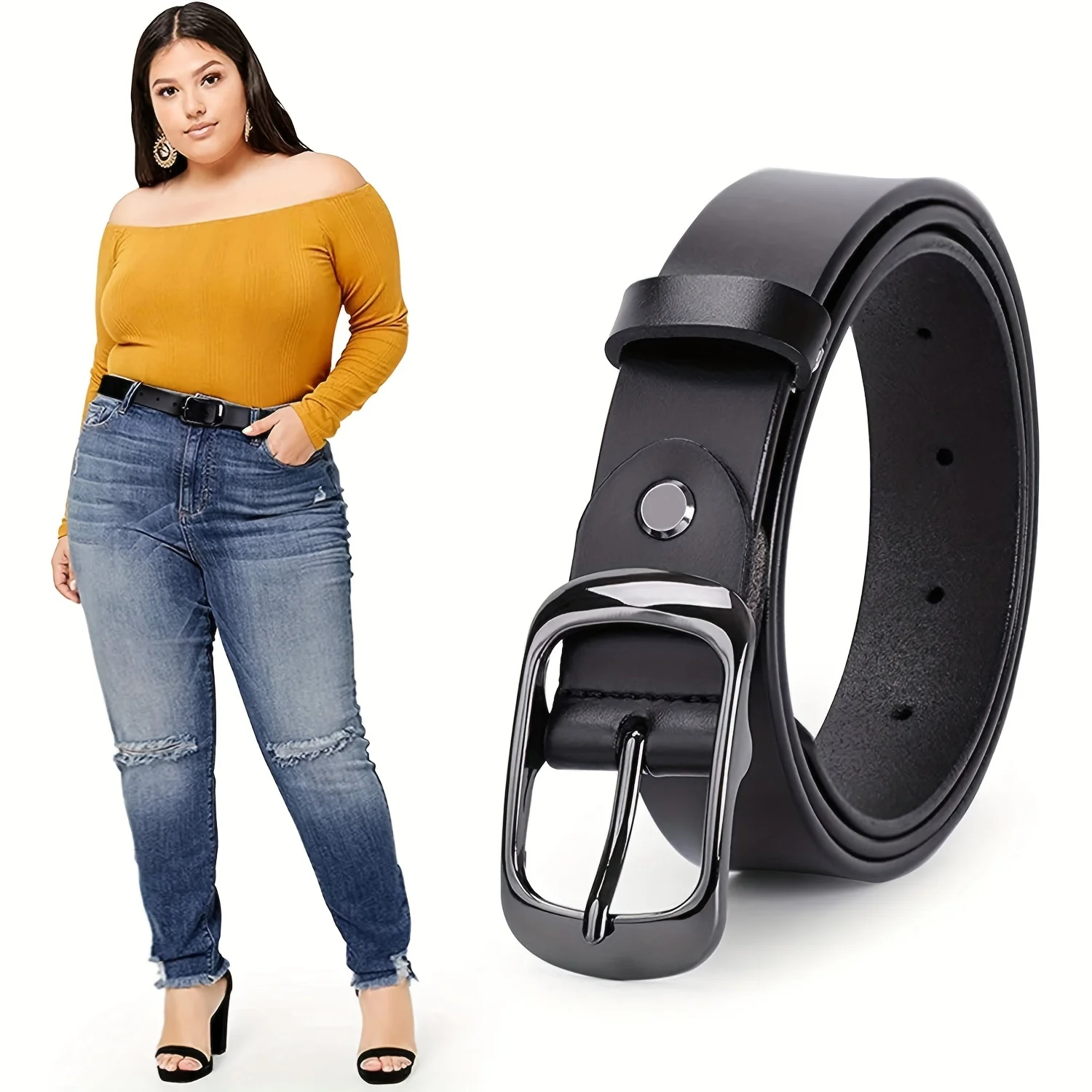 Genuine Leather Belt for Women Trend Polished Buckle Belt Simple Casual Jeans Pants Belts
Genuine Leather Belt for Women Trend Polished Buckle Belt Simple Casual Jeans Pants Belts
