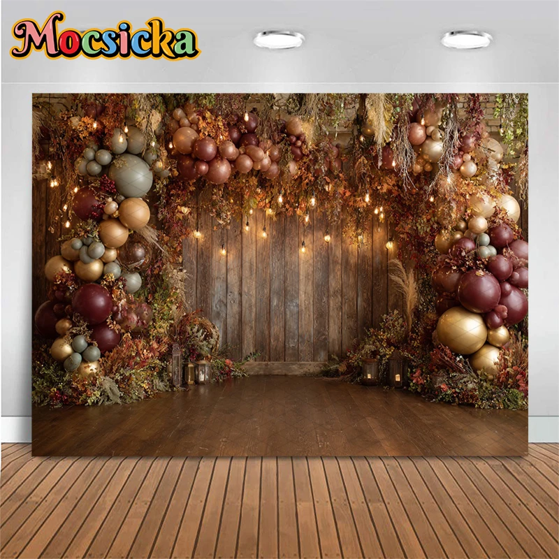 Mocsicka Fall Photography Backdrop Balloon Garland Autumn Leaves Fairy Light Background Wedding Thanksgiving Photoshoot Tapestry
Mocsicka Fall Photography Backdrop Balloon Garland Autumn Leaves Fairy Light Background Wedding Thanksgiving Photoshoot Tapestry