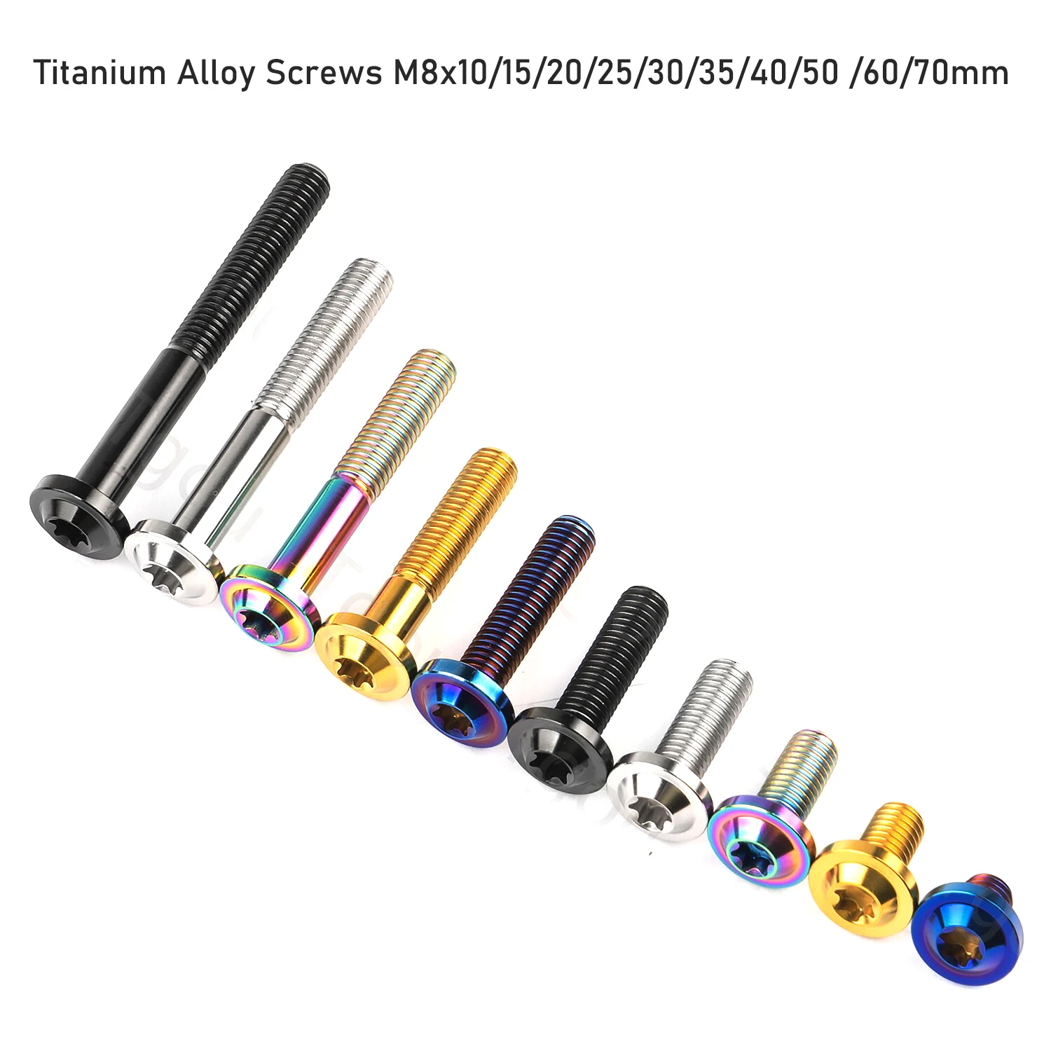 Titanium Wing Bolts M8 Internal Torx, 10-70mm for Motorcycle Brake Rotor Upgrade, Multi Length & Color Options
Titanium Wing Bolts M8 Internal Torx, 10-70mm for Motorcycle Brake Rotor Upgrade, Multi Length & Color Options