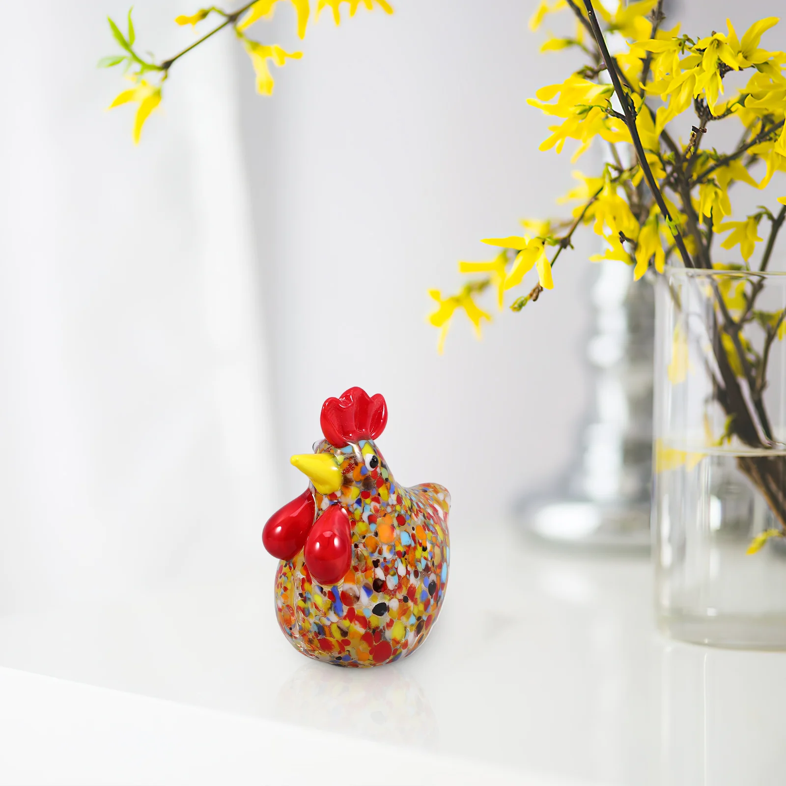 Glass Chicken Figurines Exquisite Rooster Decorations for Child Party Handmade Glass Animal Statues Desktop naments
Glass Chicken Figurines Exquisite Rooster Decorations for Child Party Handmade Glass Animal Statues Desktop naments