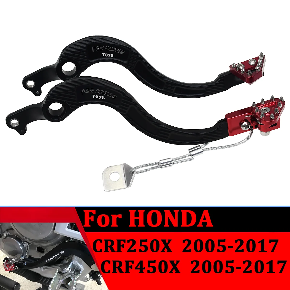 Motorcycle CNC Forged Rear Brake Pedal Lever For Honda CRF250R CRF450R CRF450RX 2002-2020 CRF250X CRF450X 2005-2017 CRF 250 450
Motorcycle CNC Forged Rear Brake Pedal Lever For Honda CRF250R CRF450R CRF450RX 2002-2020 CRF250X CRF450X 2005-2017 CRF 250 450