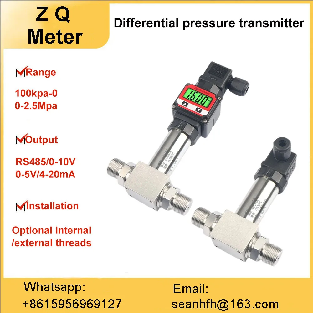 Differential pressure transmitter RS458 anti-interference digital display high precision wind pressure micro hydraulic sensor
Differential pressure transmitter RS458 anti-interference digital display high precision wind pressure micro hydraulic sensor