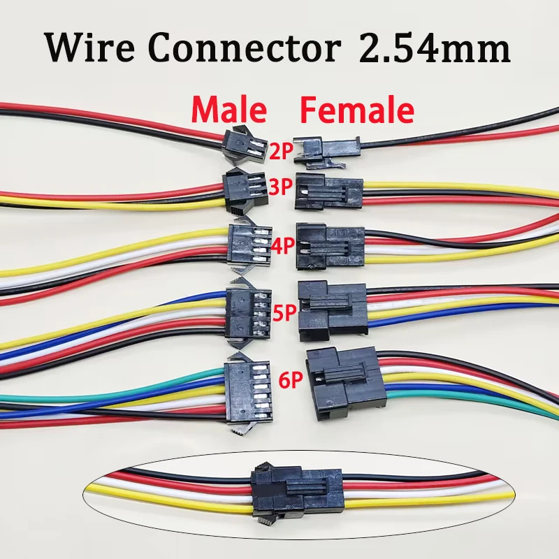 5/10PCS SM Terminal Wire JST Docking Plug 20CM Length 2/3/4/5/6Pin 2.54MM Tin Plated Male Female Connector
5/10PCS SM Terminal Wire JST Docking Plug 20CM Length 2/3/4/5/6Pin 2.54MM Tin Plated Male Female Connector