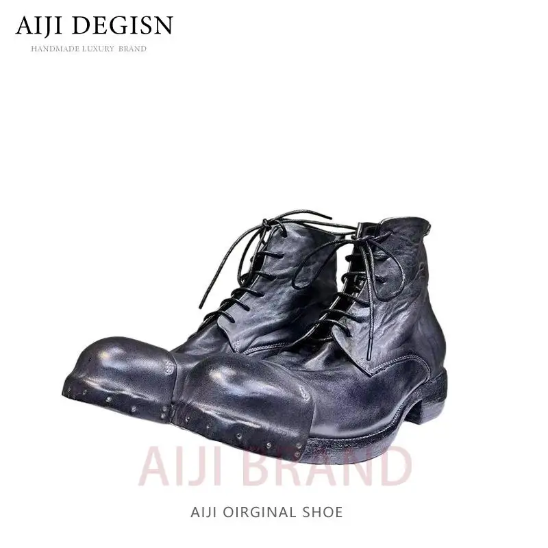 High End Customized Genuine Leather Washed High Top Work Ankle Boots Men's Shoes Non-slip Desert Outdoor Chelsea Boots Male
High End Customized Genuine Leather Washed High Top Work Ankle Boots Men's Shoes Non-slip Desert Outdoor Chelsea Boots Male