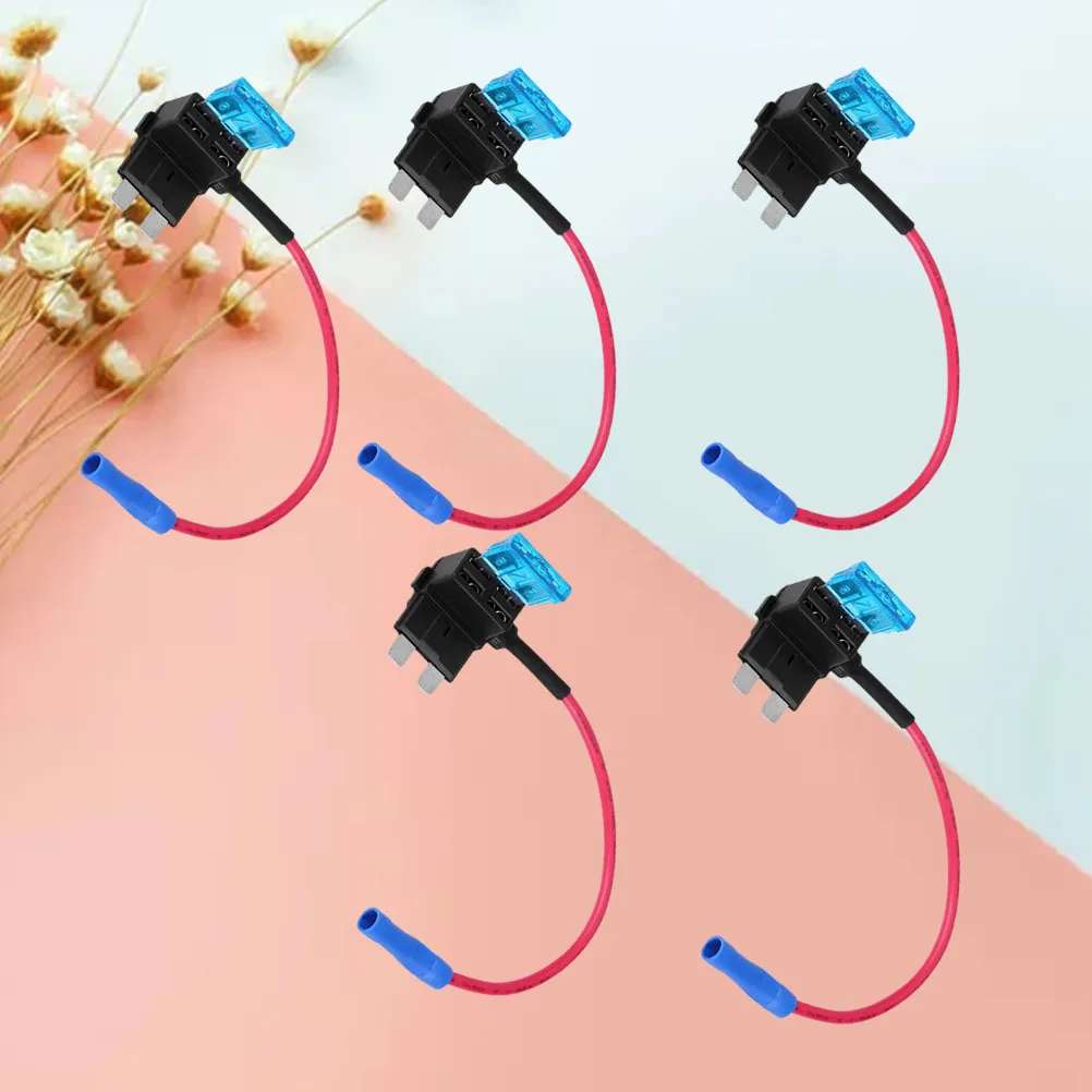 5Pcs Insurance Wire Joint Car Fuse Holder Low Profile Mini Add-A-Circuit Adapter Protects Original Circuit Dual Output for Auto
5Pcs Insurance Wire Joint Car Fuse Holder Low Profile Mini Add-A-Circuit Adapter Protects Original Circuit Dual Output for Auto