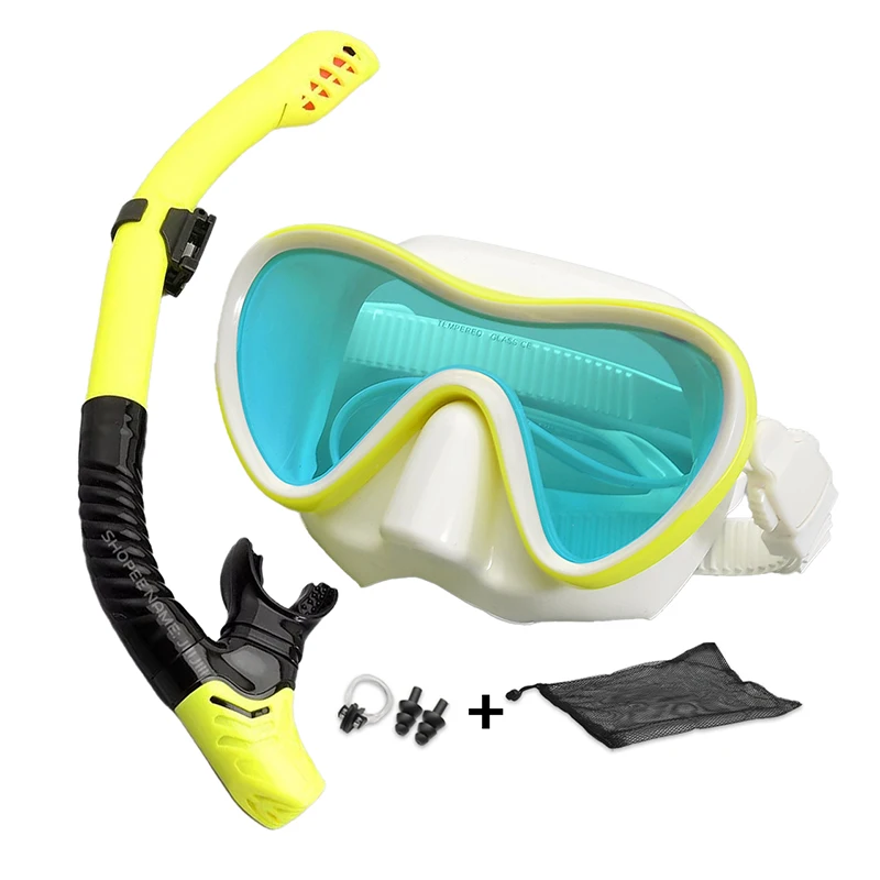Professional Scuba Diving Mask Set - Anti-Fog Tempered Glass & Dry Snorkel | for Swimming, Diving & Snorkeling
Professional Scuba Diving Mask Set - Anti-Fog Tempered Glass & Dry Snorkel | for Swimming, Diving & Snorkeling