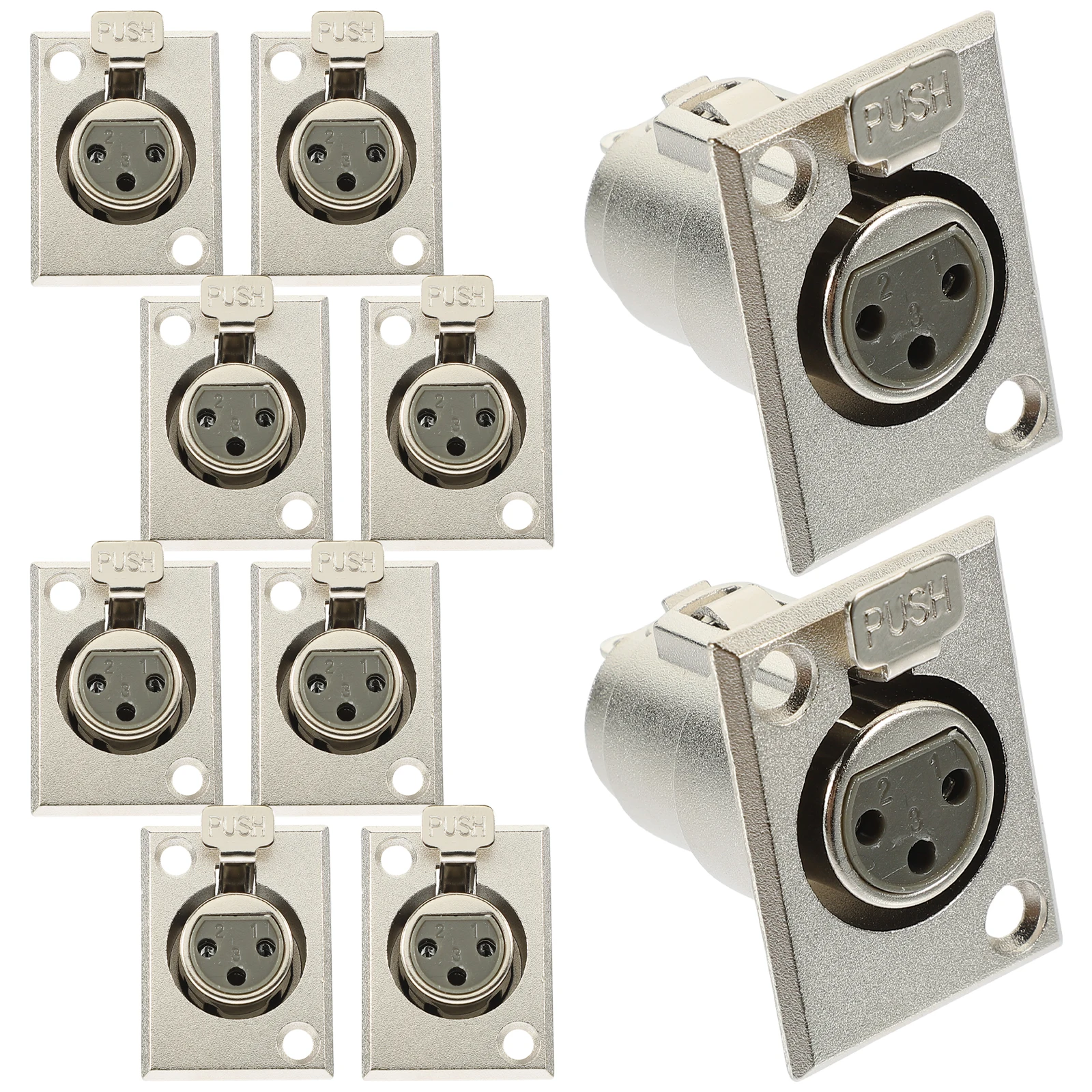 10pcs Female Audio Mic Metal Panel Jack Microphone Cables Connectors Socket 3-Pin for Mic Lightweight Compact
10pcs Female Audio Mic Metal Panel Jack Microphone Cables Connectors Socket 3-Pin for Mic Lightweight Compact