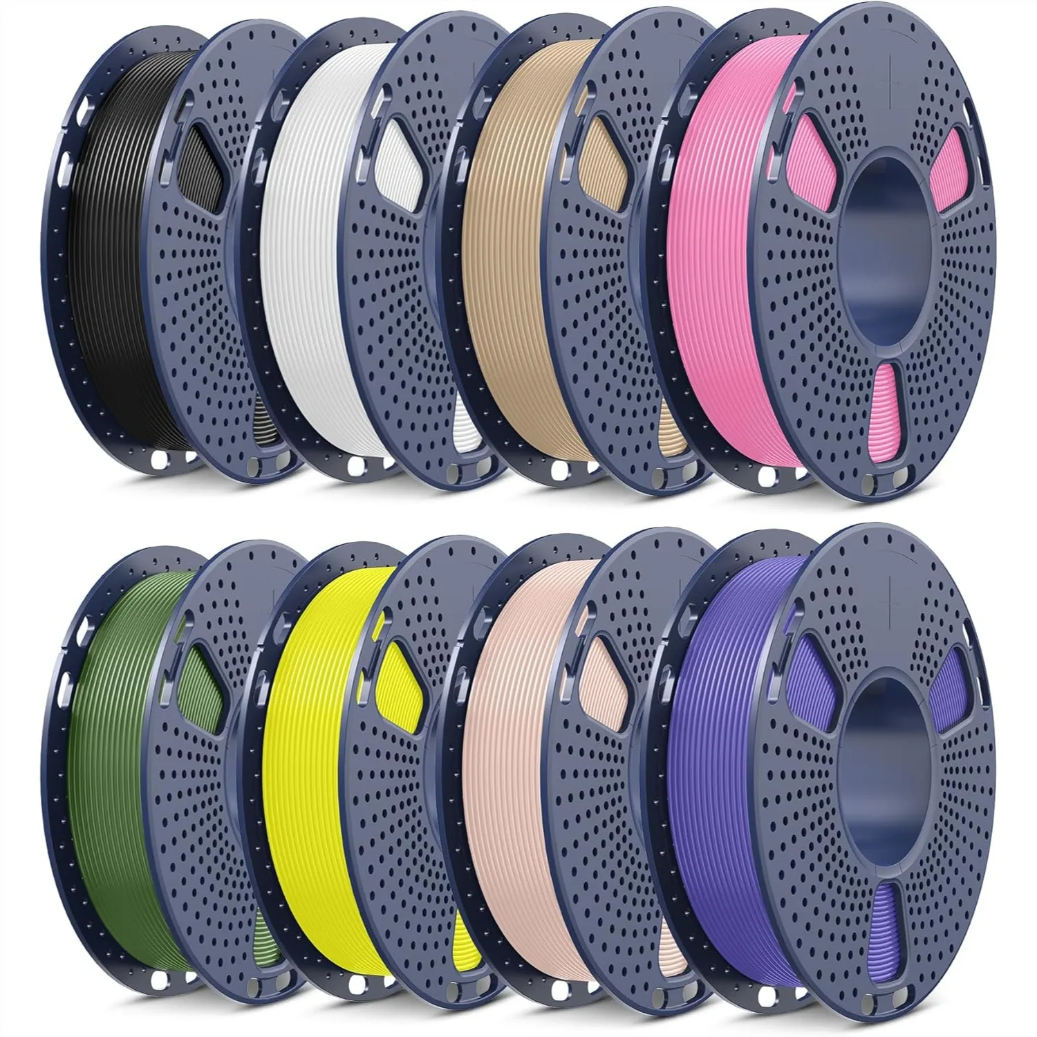 PLA Filament 1.75mm Bundle, 8 Spools 250g Each, 2kg Total, Multicolor Pack for 3D Printer
PLA Filament 1.75mm Bundle, 8 Spools 250g Each, 2kg Total, Multicolor Pack for 3D Printer