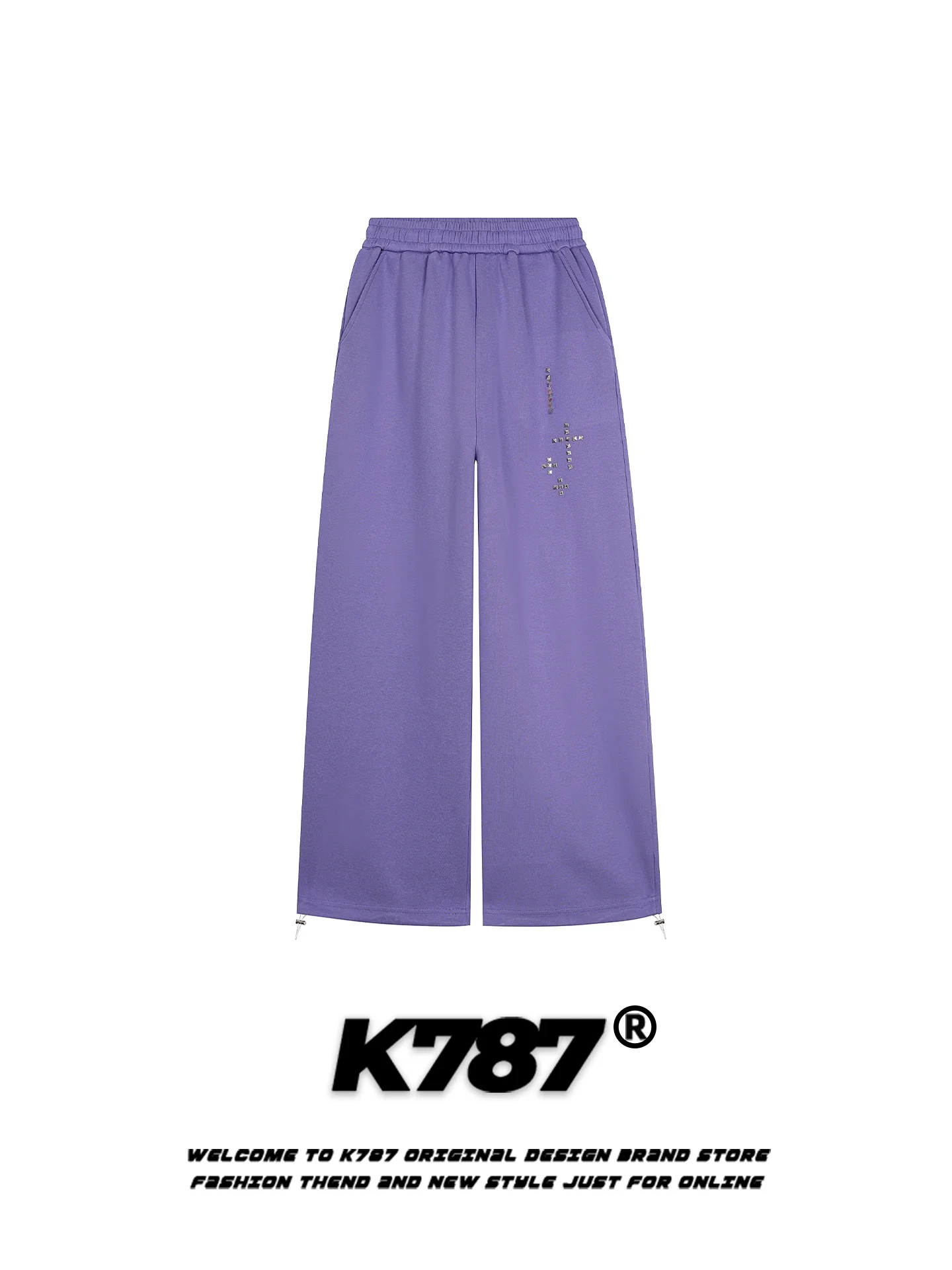 K787 American Street Style Cross Decoration Casual Sweatpants Loose Wide Leg Pants for Men And Women in Purple with Elastic W...
K787 American Street Style Cross Decoration Casual Sweatpants Loose Wide Leg Pants for Men And Women in Purple with Elastic W...