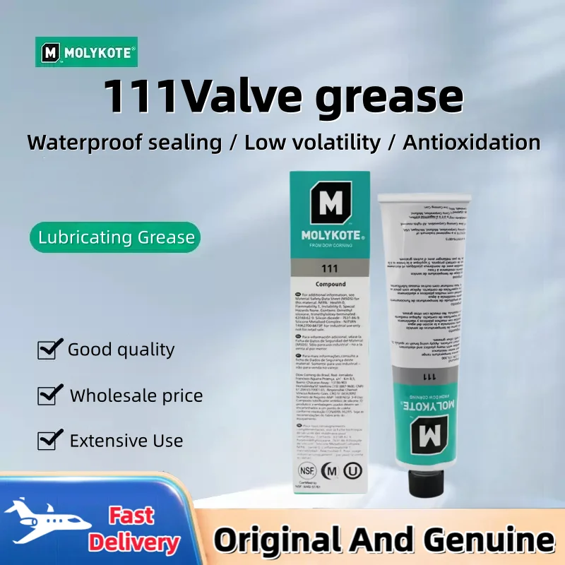 DuPont Molykote 111 DC111 Valve Lubricant Sealant 150g Food Grade Silicone Grease for O-Rings And Plug Valves
DuPont Molykote 111 DC111 Valve Lubricant Sealant 150g Food Grade Silicone Grease for O-Rings And Plug Valves