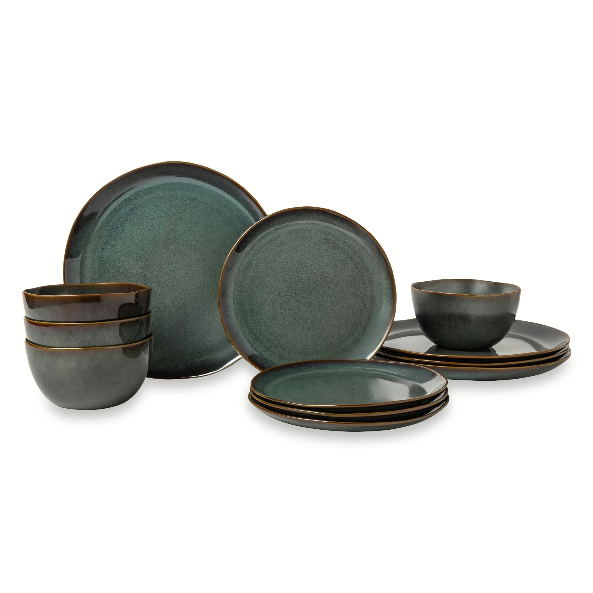 12-Piece Reactive Ceramic Dinnerware Set for Modern Dining
12-Piece Reactive Ceramic Dinnerware Set for Modern Dining