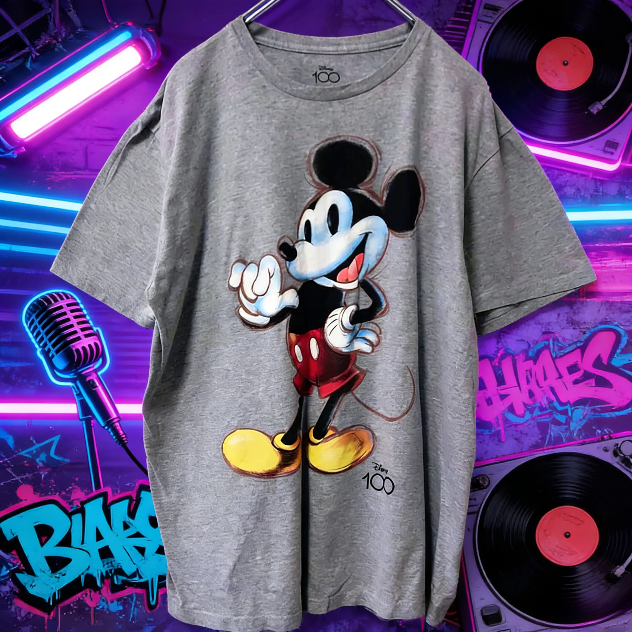 Летняя серая футболка Disney с Микки Маусом из 100% чистого хлопка с принтом для мужчин и женщин, повседневный уличный дышащий топ
Летняя серая футболка Disney с Микки Маусом из 100% чистого хлопка с принтом для мужчин и женщин, повседневный уличный дышащий топ