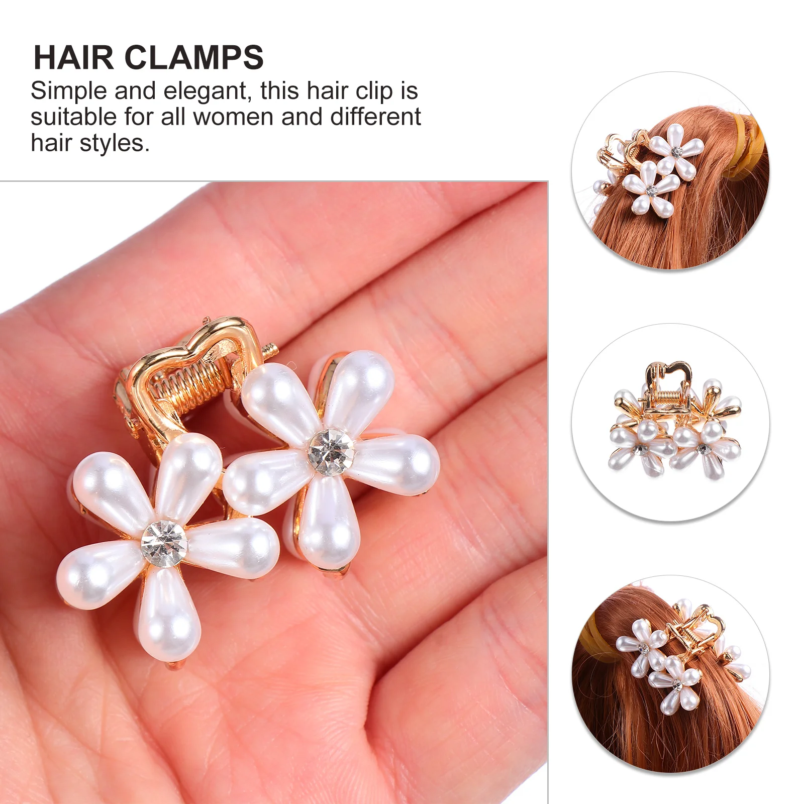 3pcs Pearl Clip Alloy Flower Shape Barrette Clip For Women Mini Hair Clamps Elegant Hair Accessories Party Wedding Use
3pcs Pearl Clip Alloy Flower Shape Barrette Clip For Women Mini Hair Clamps Elegant Hair Accessories Party Wedding Use
