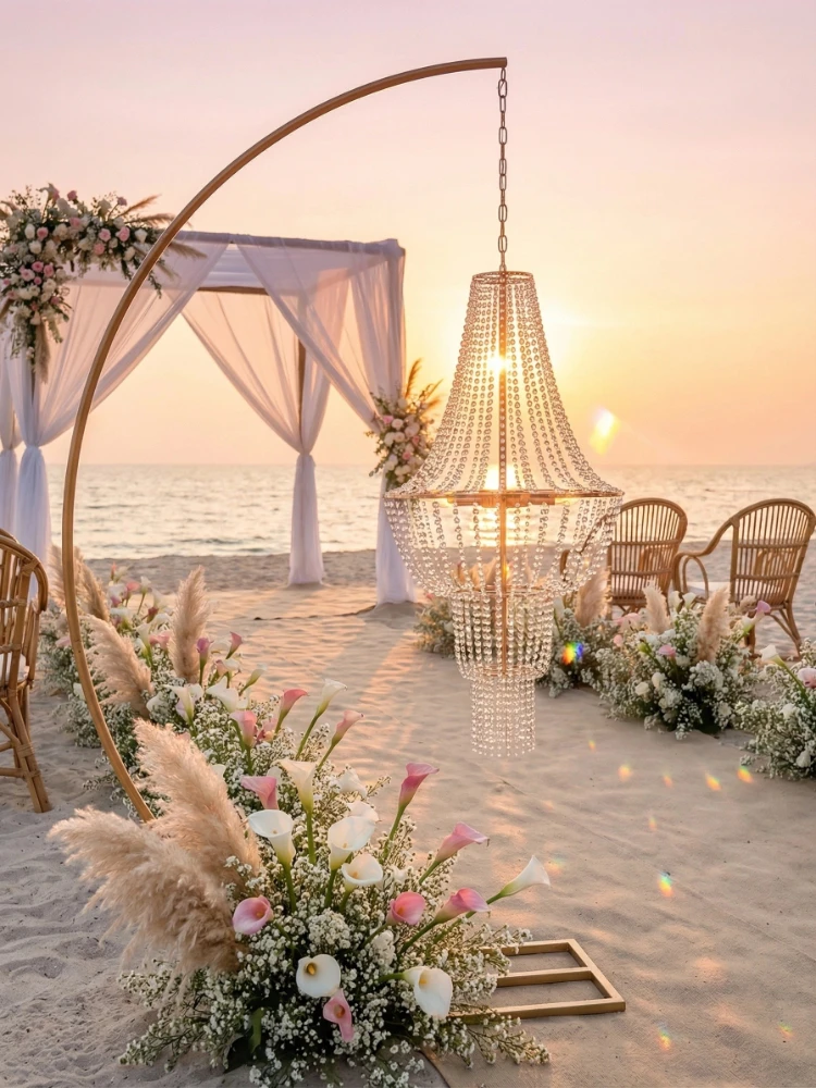 2pcs Luxury Crystal Pendant Iron Arch Flower Display Rack For Birthday Party Stage Backdrop Table Decorative Road Guide Props
2pcs Luxury Crystal Pendant Iron Arch Flower Display Rack For Birthday Party Stage Backdrop Table Decorative Road Guide Props