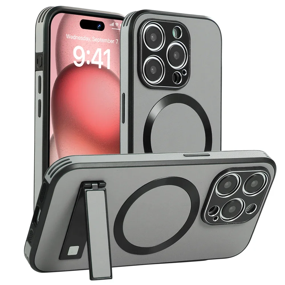 Luxury Magnetic Leather Stand Phone Case For iPhone 15 14 11 12 13 Pro Max 15Plus Wireless Charging For Magsafe Shockproof Cover
Luxury Magnetic Leather Stand Phone Case For iPhone 15 14 11 12 13 Pro Max 15Plus Wireless Charging For Magsafe Shockproof Cover