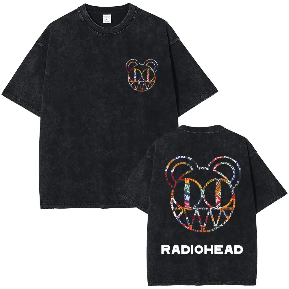 Vintage Washed Rock Band Radiohead Logo T-shirt Men Women Hip Hop Gothic Oversized Short Sleeve T Shirts Men's Punk Streetwear
Vintage Washed Rock Band Radiohead Logo T-shirt Men Women Hip Hop Gothic Oversized Short Sleeve T Shirts Men's Punk Streetwear