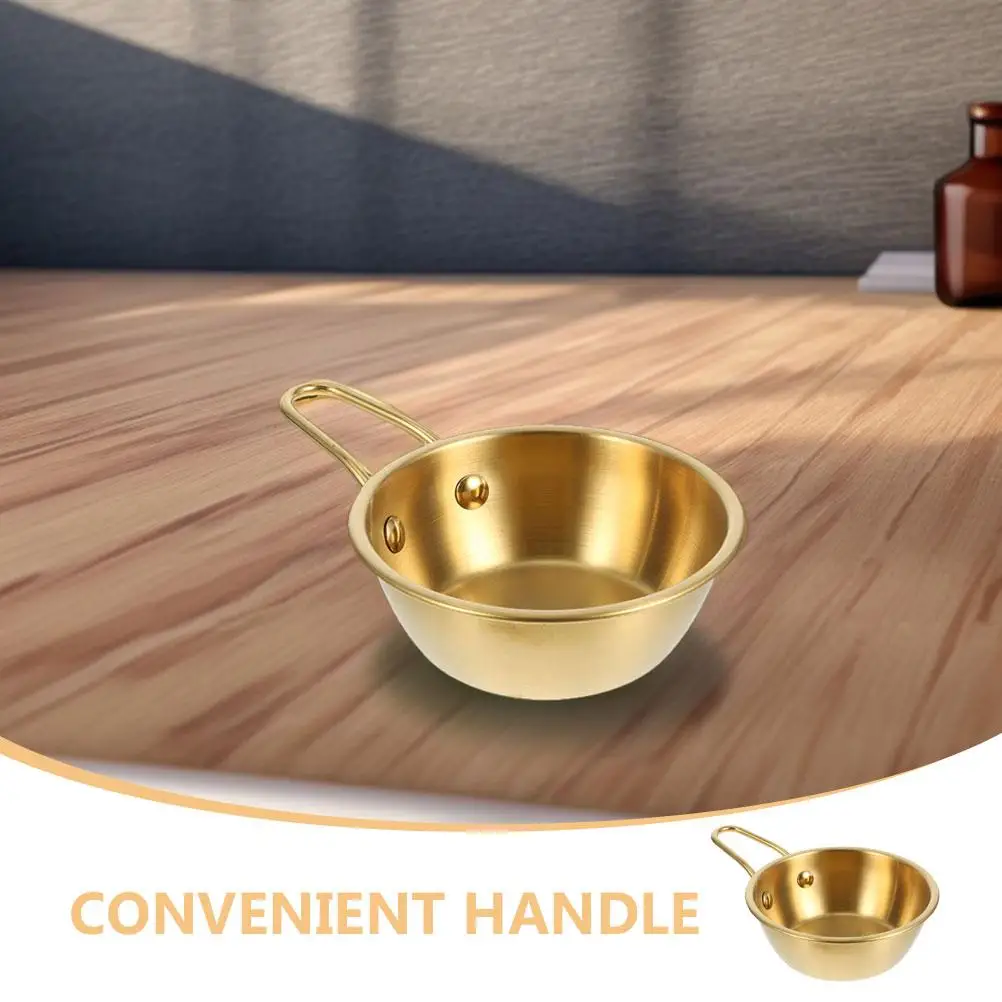 Sauce Bowls Seasoning Sushi Korean with Handle Small Dipping Plates Golden Stainless Steel Tray
Sauce Bowls Seasoning Sushi Korean with Handle Small Dipping Plates Golden Stainless Steel Tray