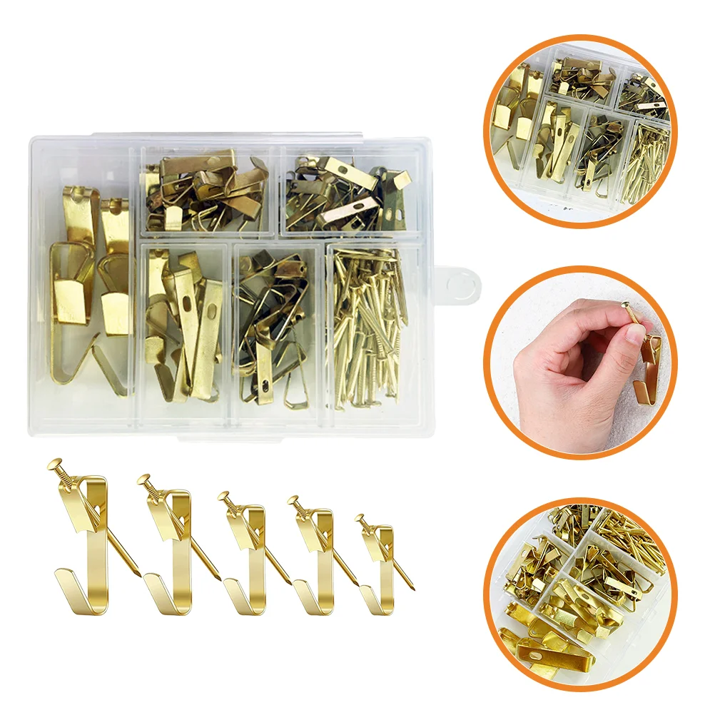 130pcs Heavy Duty Picture Hook Hanging Kit Wall Mount Hooks Hangers Nails for Photo Frames Displays Home Office Safe
130pcs Heavy Duty Picture Hook Hanging Kit Wall Mount Hooks Hangers Nails for Photo Frames Displays Home Office Safe