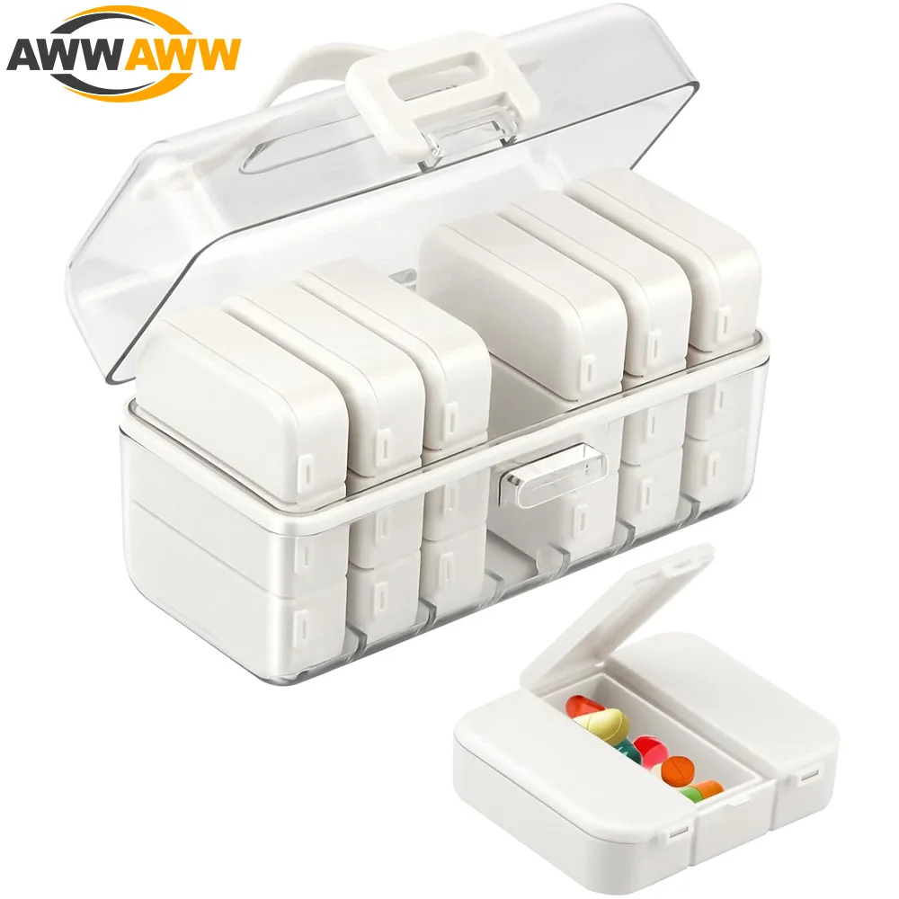 1PCS Weekly Pill Organizer, 7 Day Pill Box 3 Times, Portable Travel Pill Case for Pills/Vitamin/Fish Oil/Medication/Supplements
1PCS Weekly Pill Organizer, 7 Day Pill Box 3 Times, Portable Travel Pill Case for Pills/Vitamin/Fish Oil/Medication/Supplements