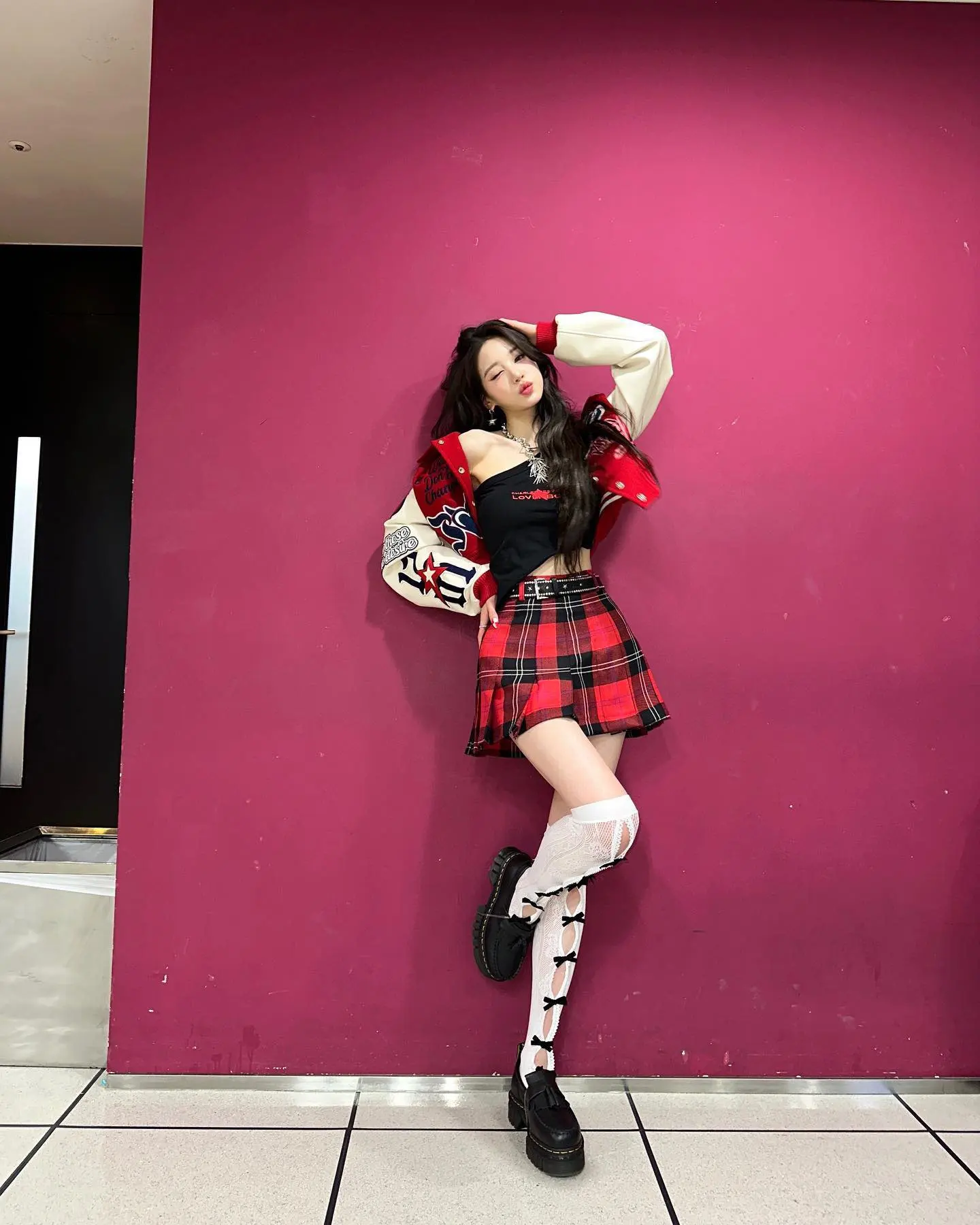 Loose Baseball Jacket Performance Outfit for Women's Group Stage Performance Kitsch Style Summer New Arrival
Loose Baseball Jacket Performance Outfit for Women's Group Stage Performance Kitsch Style Summer New Arrival