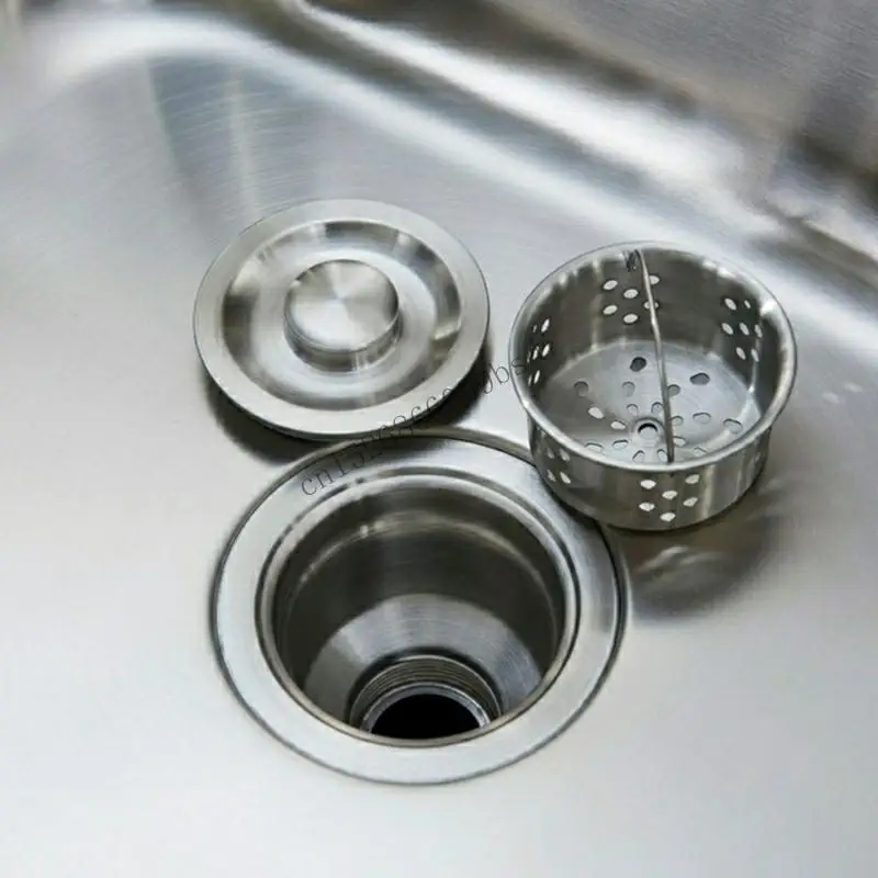 Stainless Steel Basket Strainer Sink Drain Plug Drain Strainer Easy to Install 11UA
Stainless Steel Basket Strainer Sink Drain Plug Drain Strainer Easy to Install 11UA