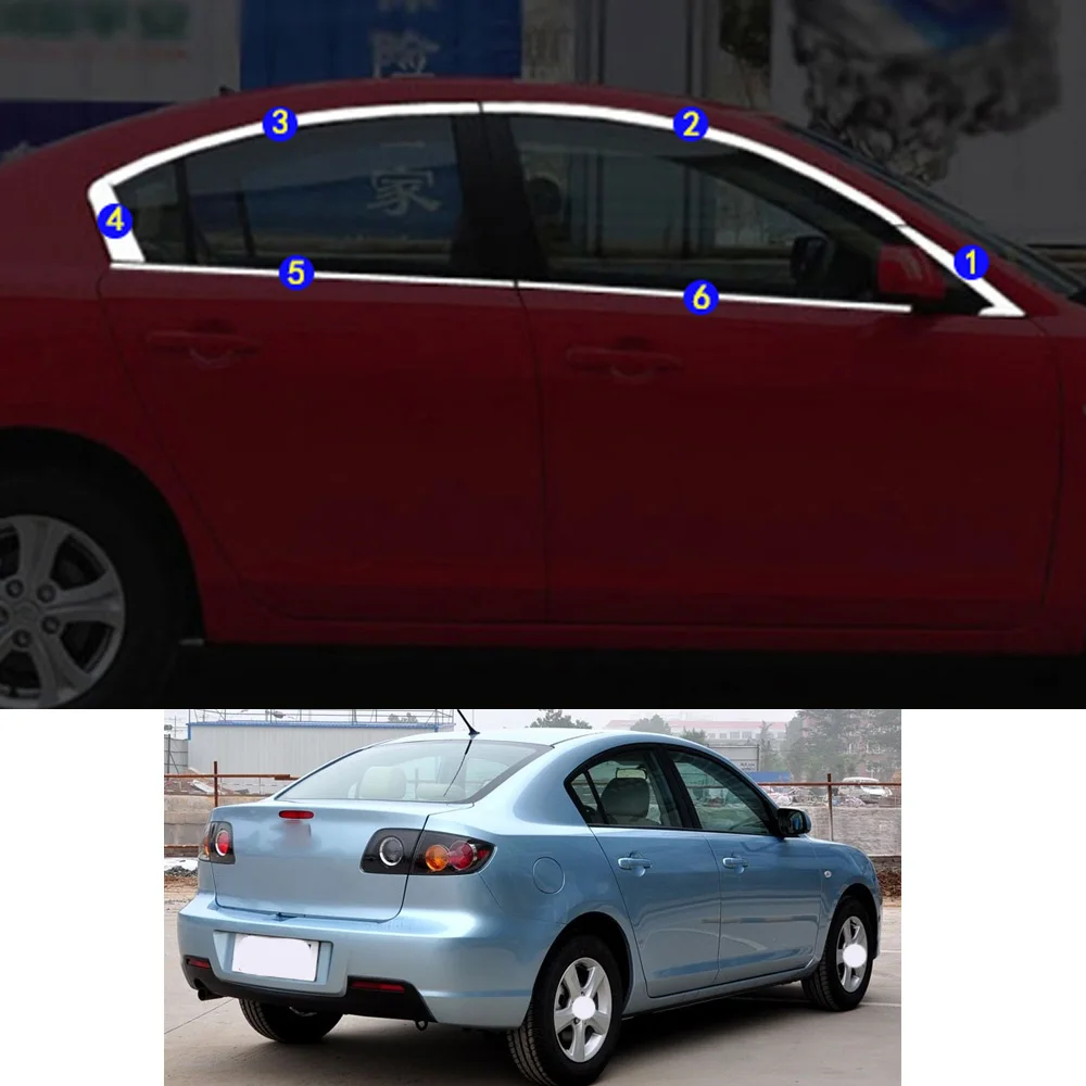 For Mazda 3 Mazda3 2006 2007 2008 2009 2010 2011 2012 2013Car Sticker Garnish Pillar Window Middle Strip Trim Frame Hoods
For Mazda 3 Mazda3 2006 2007 2008 2009 2010 2011 2012 2013Car Sticker Garnish Pillar Window Middle Strip Trim Frame Hoods