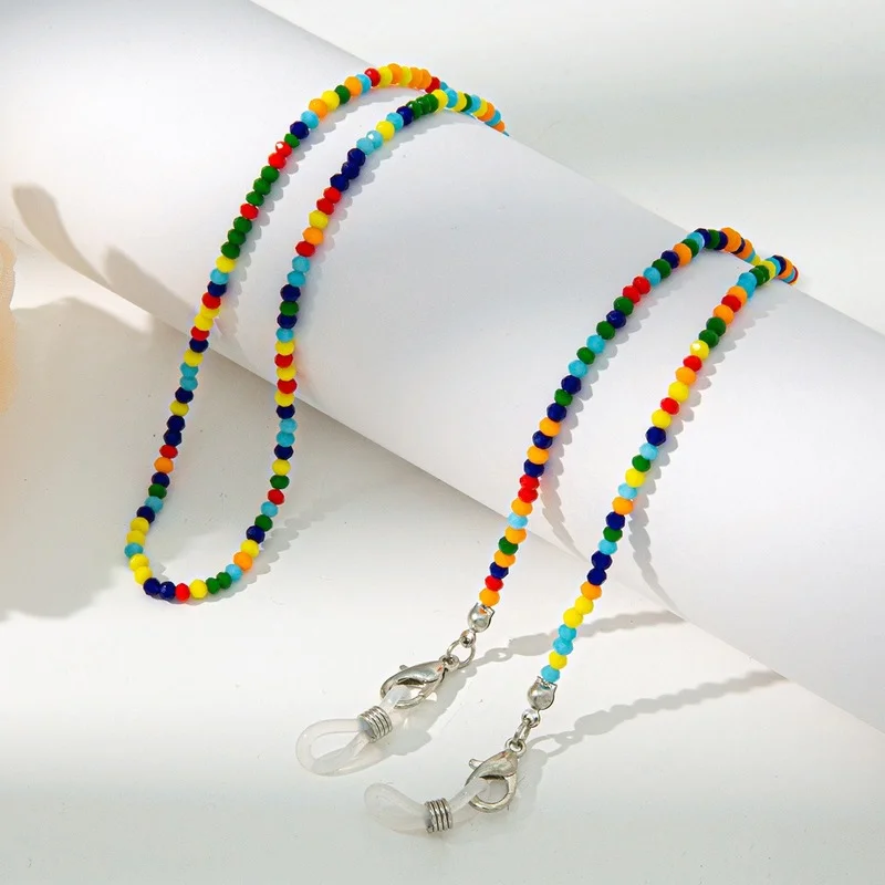 New Ladies Glass Mixed Crystal Chain Boho Beaded Sunglasses Lanyard Anti-Lost Mask Chain Neck Strap Frame Glasses Accessories
New Ladies Glass Mixed Crystal Chain Boho Beaded Sunglasses Lanyard Anti-Lost Mask Chain Neck Strap Frame Glasses Accessories